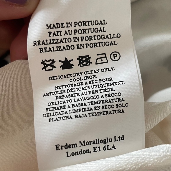 ERDEM Emma Blue & White Floral Silk Shift Dress Size 2 XS EUC - Picture 6 of 6